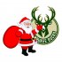 Milwaukee Bucks Santa Claus Logo iron on transfer