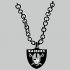 Oakland Raiders necklace logo iron on transfer