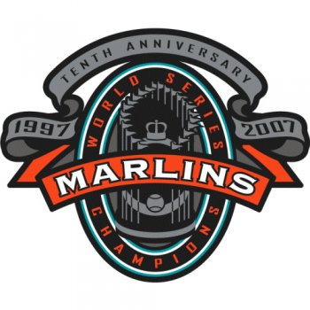 Florida Marlins Anniversary Logo  Decals Stickers