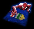 spiderman Alberta Flag decal sticker