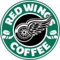 detroit red wings starbucks coffee logo iron on transfer