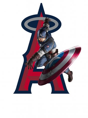 Los Angeles Angels of Anaheim Captain America iron on transfers