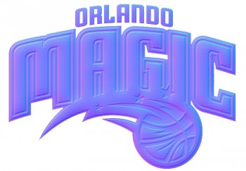 orlando magic 2011-pres primary colorful embossed logo iron on transfer