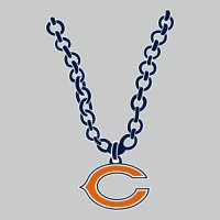 Chicago Bears necklace logo iron on transfer