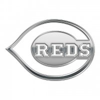 Cincinnati Reds silver logo iron on transfer