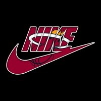 Miami Heat nike logo iron on sticker