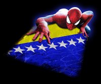 spiderman BOSNIA AND HERZEGOVINA Flag decal sticker