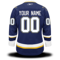 St. Louis Blues Custom Letter and Number Kits for Third Jersey