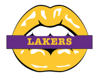 los angeles lakers script logo iron on transfers