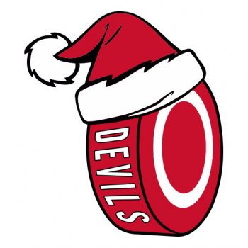 New Jersey Devils Hockey ball Christmas hat decal sticker