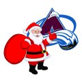 Colorado Avalanche Santa Claus Logo decal sticker