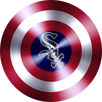 captain american shield with chicago white sox logo decal sticker