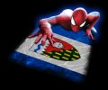 spiderman Northwest Territories Flag decal sticker