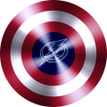 captain american shield with tampa bay lightning logo