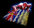 spiderman British Columbia Flag decal sticker