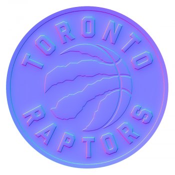 toronto raptors 2016-pres primary colorful embossed logo iron on transfer