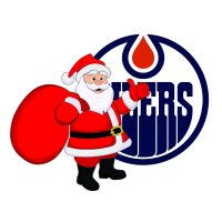 Edmonton Oilers Santa Claus Logo decal sticker