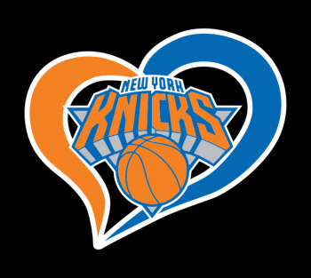 new york knicks heart logo iron on stickers(heat transfer)