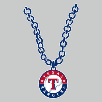 Texas Rangers necklace logo decal sticker