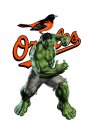 Baltimore Orioles Hulk iron on transfers