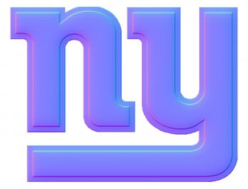 new york giants 2000-pres primary colorful embossed logo decal sticker