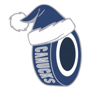 Vancouver Canucks Hockey ball Christmas hat decal sticker