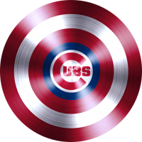 captain american shield with chicago cubs logo decal sticker