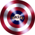 captain american shield with san francisco giants logo decal sticker