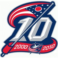 Columbus Blue Jackets Anniversary Logo  Decals Stickers