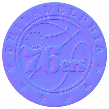 philadelphia 76ers 2016-pres primary colorful embossed logo iron on transfer