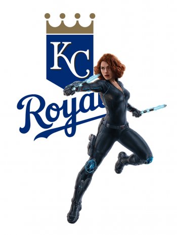 Kansas City Royals Black Widow iron on transfers