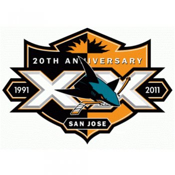 San Jose Sharks Anniversary Logo  Decals Stickers version 2