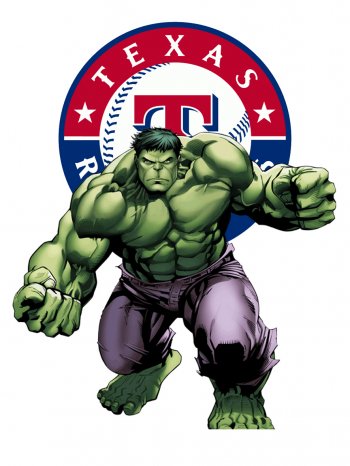 Texas Rangers Hulk iron on transfers