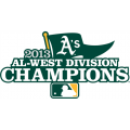 Oakland Athletics 2013 Champion Logo Decals Stickers