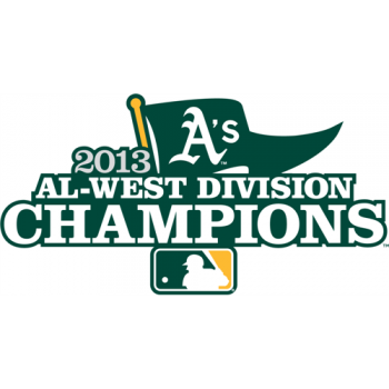 Oakland Athletics 2013 Champion Logo Iron-on Stickers (Heat Transfers)