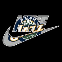 Utah Jazz nike logo decal sticker