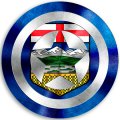 CAPTAIN AMERICA Alberta Flag decal sticker