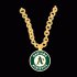 Oakland Athletics necklace logo decal sticker