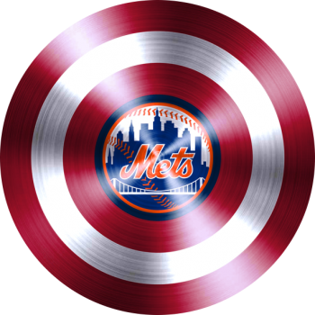 captain american shield with new york mets logo decal sticker