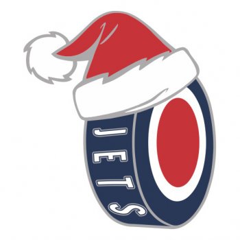 Winnipeg Jets Hockey ball Christmas hat decal sticker