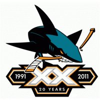 San Jose Sharks Anniversary Logo  Decals Stickers version 4