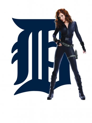 Detroit Tigers Black Widow iron on transfers