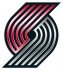 portland trail blazers crystal logo iron on sticker