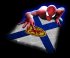 spiderman Nova Scotia Flag decal sticker