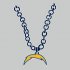 San Diego Chargers necklace logo iron on transfer