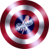 captain american shield with los angeles dodgers logo decal sticker