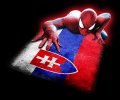 Spiderman SLOVAKIA Flag decal sticker