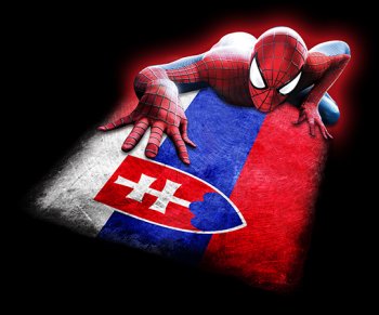 Spiderman SLOVAKIA Flag decal sticker