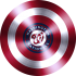 captain american shield with washington nationals logo decal sticker