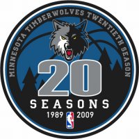 Minnesota Timberwolves Anniversary Logo  Decals Stickers